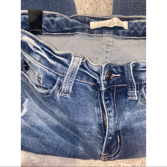 KanCan. Striped Moto Skinny Jeans - Picture 8 of 10